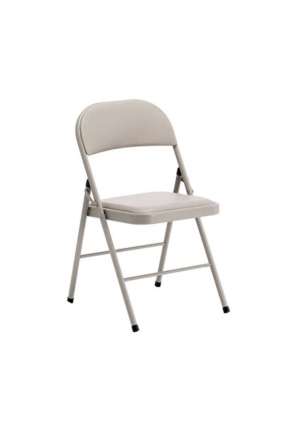 OEM Scaun bucatarie / living pliant FC-03, tapitat, metal + imitatie piele, g...