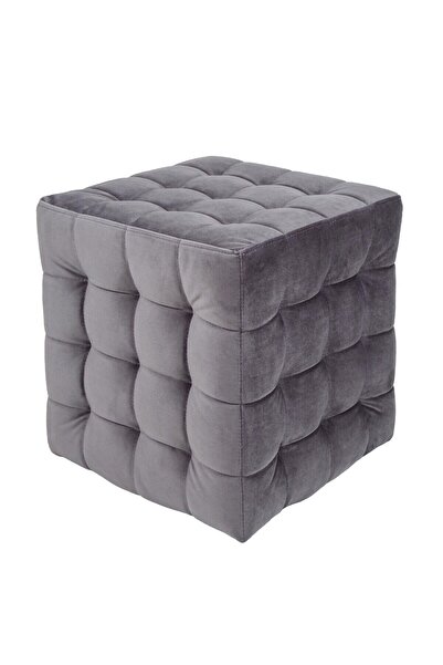 OEM Taburet Bump, fix, pătrat, stofa H30, gri, 38 x 38 x 41 cm
