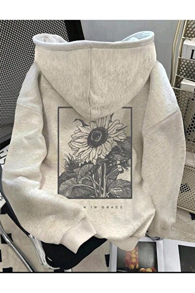 Ryam Mooda 3 Threaded Unisex Oversize Hooded Sweatshirt