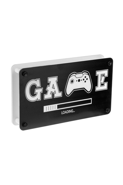 OEM Lampă LED neon GAME Loading cu model consolă, multicoloră, neagră, 23 x 1...