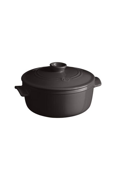 Emile Henry Ceramic cooking pot, 28 cm/5.3 l, Charcoal -