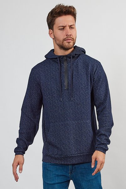 ENQUE Hooded Kangaroo Pocket Sweatshirt