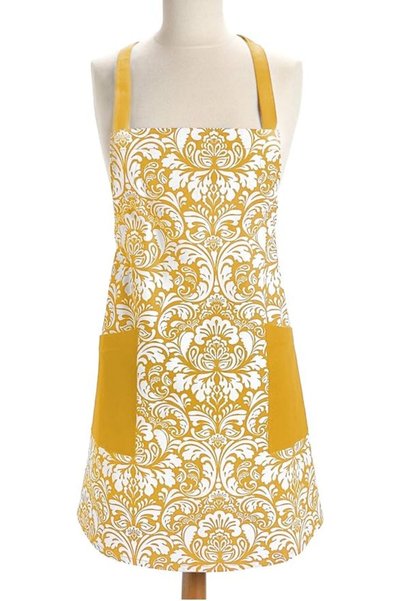 DII Cotton Adjusatble Women Kitchen Apron with Pockets and Extra Long Ties