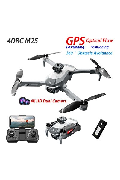 WMX TEKNOLOJİ 4DRC M2S Drone GPS 4K HD Çift Kamera Engelden Kaçınma FPV Dört ...