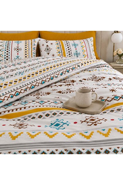 LaLiva Etno Double - Elastic Sheets - Cotton Duvet Cover Set
