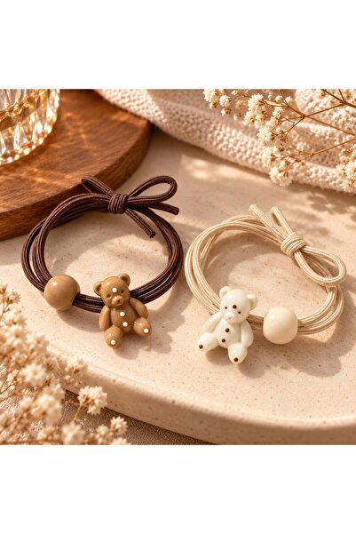 So Much Accesories Σετ λαστιχάκια μαλλιών με χαριτωμένη φιγούρα αρκούδας - 2 ...