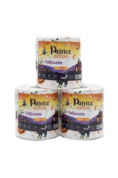 Patrice Set de 3 x prosoape de hârtie DECOR de Halloween, 4 straturi, 100% ce...