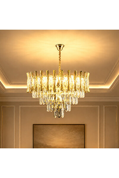 DIGITAL Merchandise Candelabru Cristal HAMPTON Nobile 5xE14, Diametru 40cm, A...