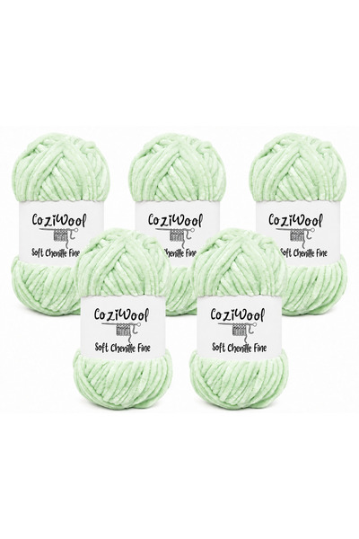 Kadife İp Soft Chenille Fine 5'li Paket 5x100 Gr 160 Mt El Örgü İpi