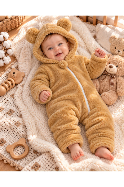 Tomuycuk Winter Welsoft Baby Romper – Adorable Zippered Warm Baby Sleeping Ba...