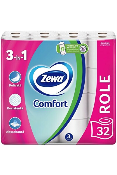 Zewa Hârtie igienică Comfort 3-în-1, 3 straturi, 32 role