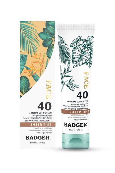 Badger SPF40 TINTED SUNSCREEN CREAM