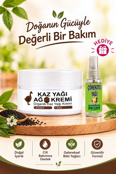 Metas Mark Kaz Yağı Organik Ağ.rı Kremi – Doğal İçerikli, Günlük Hareketi Des...