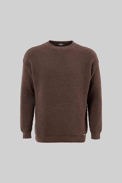 Machinist Men's Thessaloniki Knitted Clean Stitching Crew Neck Oversize Knitw...