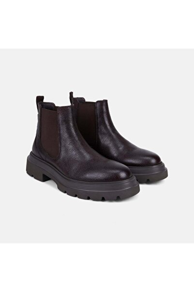 Desa Men's Bitter Brown High-Sole Leather Chelsea Boots