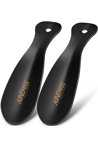 GENERAL NINEMAX ملعقة أحذية معدنية، ملعقة أحذية قصيرة 19 سم، عصا مساعدة للأحذ...
