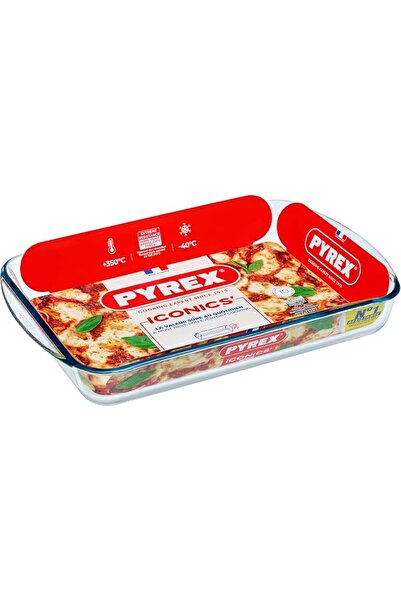 Pyrex صينية فرن مستطيلة 40 سم، عمق 6 سم – اخبز واستمتع