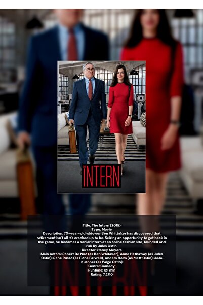 OEM Poster Infografic The Intern, Lectii de Business si Cariera, Carton 250g, A4