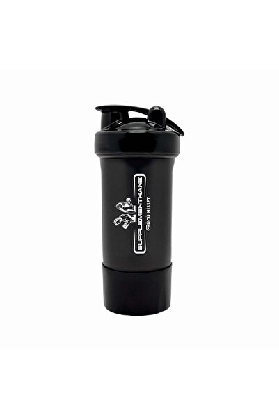 SUPPLEMENTHANE Fitness Smart Shaker 550 Ml + Toz saklama kablı - SİYAH