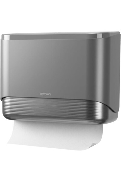 mucize Interhasa! Wall Mounted Paper Towel Holder / Matte Gray Abs Lockable T...