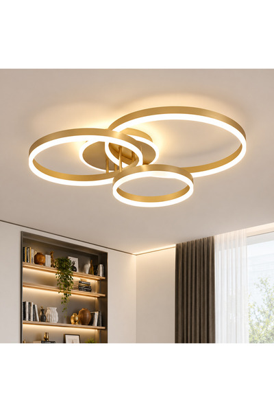 DIGITAL Merchandise Lustra LED cu telecomanda RIGA LILITH 68W, 3 Cercuri, lum...