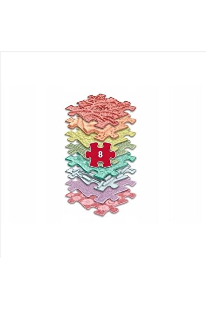 Muffik Covoras ortopedic senzorial puzzle Curcubeu Pastel