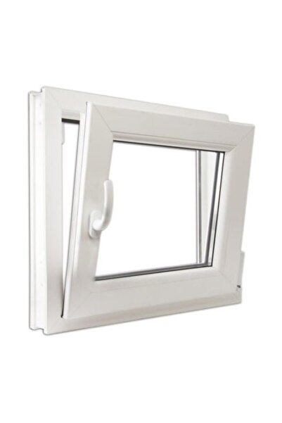 deceuninck Fereastră, PVC, cu 4 compartimente, 600 mm x 600 mm, albă, oscilob...