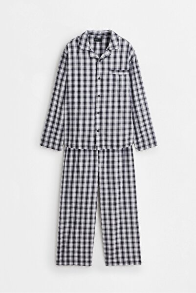 LEFTIES Gömlekli uzun pijama takımı