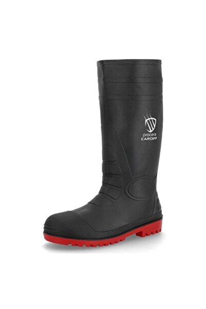 OEM Cizme protectie apa / noroi, Wellington, antiderapante, negru + rosu, mar...