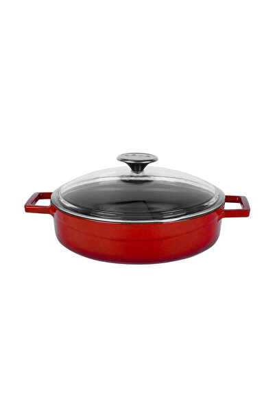 Lava Saucepan, cast iron, 28 cm, "Glaze", red - brand