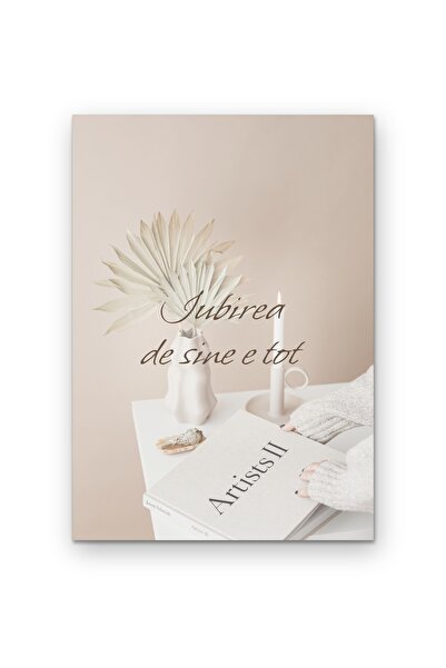 OEM Poster Carton 250g A4, Tablou de perete cu citat Iubirea de sine e tot, D...