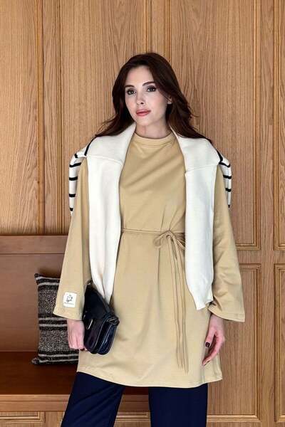 Ceylan Otantik Bej Body Tunik