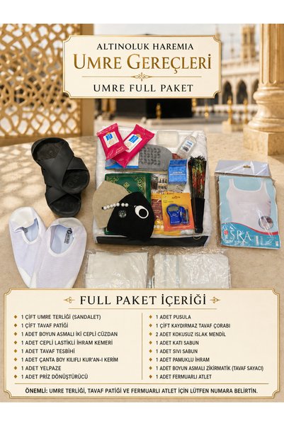 Altınoluk Haremia Umre Full Paket – 16 Ürünlü Hac ve Umre Hazırlık Seti | İhr...