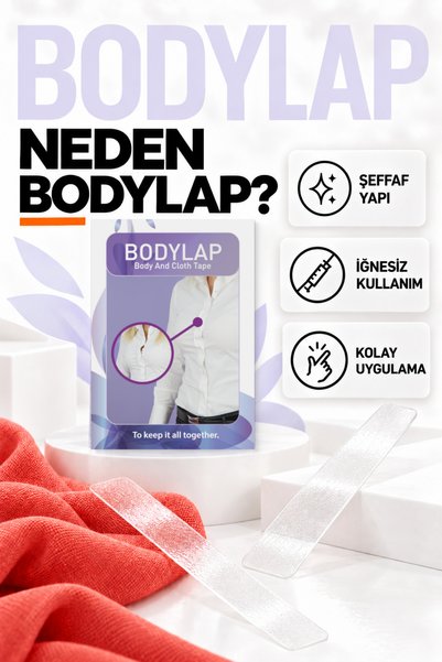 Beauty Tapes Bodylap Eşarp Şal Kaydırmaz Bant 12 Adet Çift Taraflı Şeffaf Eşarp Sabitleyici