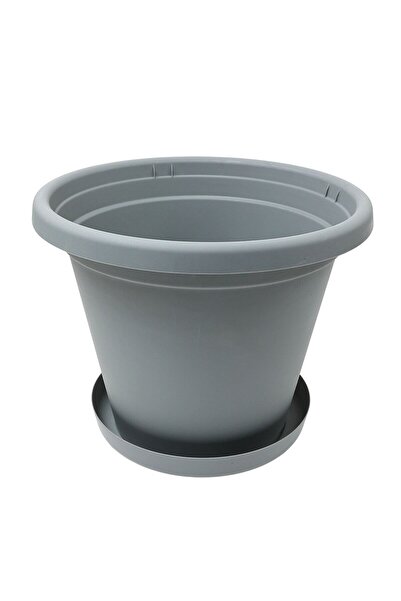 OEM Πλαστική γλάστρα, Stark Smart Pot, με πιατάκι, ανθρακί, Δ 40 εκ.