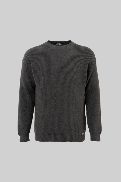 Machinist Men's Thessaloniki Knitted Clean Stitching Crew Neck Oversize Knitw...