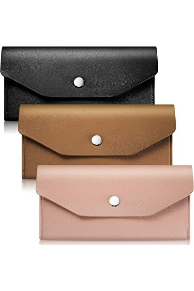 MAKINGTEC 3 Pieces Cash Envelopes Bag PU Leather Cash Money Pouch Cash Wallet...