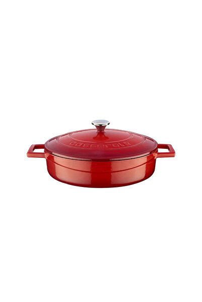 Lava Saucepan, cast iron, 24 cm, "Folk" range, red - brand