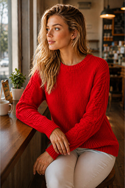 citystyle Kadi Long Sleeve Thessaloniki Sleeve Round Neck Hair Braided Twill ...