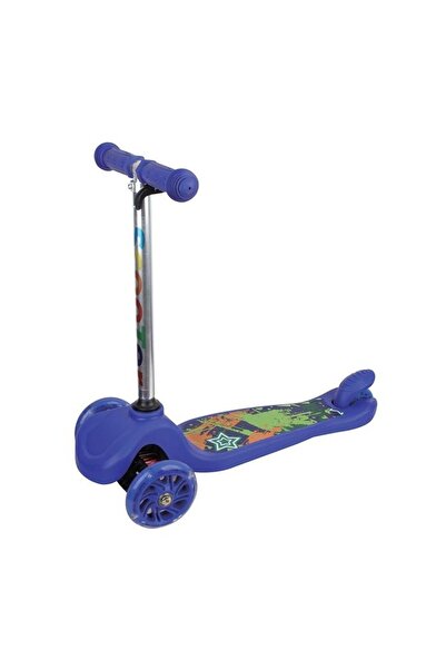 OEM Trotinetă pentru Copii cu 3 Roți LED, Culoare Bleu, Frână Spate și Design...