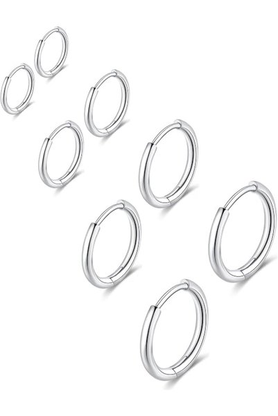 GENERAL 316L Surgical Stainless Steel Huggie Hoop Earrings 6mm 8mm 10mm 11mm ...