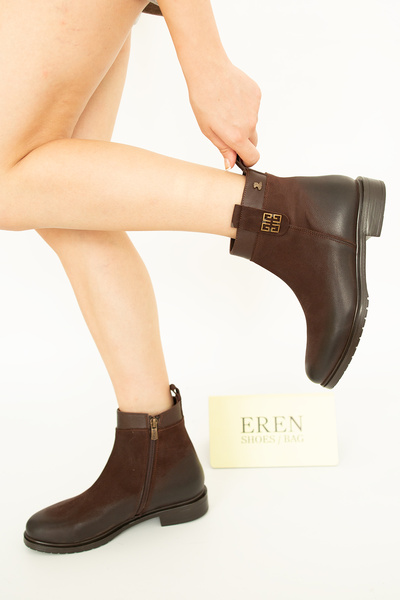 Venüs 1411 EREN SHOES&BAG Hakiki Deri Toka Detaylı Fermuarlı Günlük Zarif Rah...