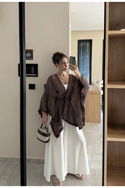 manana fashion Κιμονό με φούντες και ζώνη