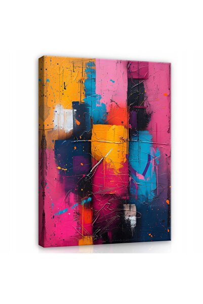 Wallarena TABLOU ABSTRACT ARTISTIC COLORAT MODERN PE PÂNZĂ PENTRU DORMITOR SU...