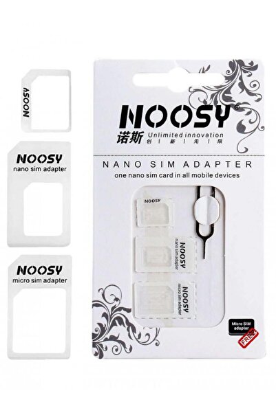 NOOSY Σετ προσαρμογέων Nano SIM & Micro SIM, λευκό