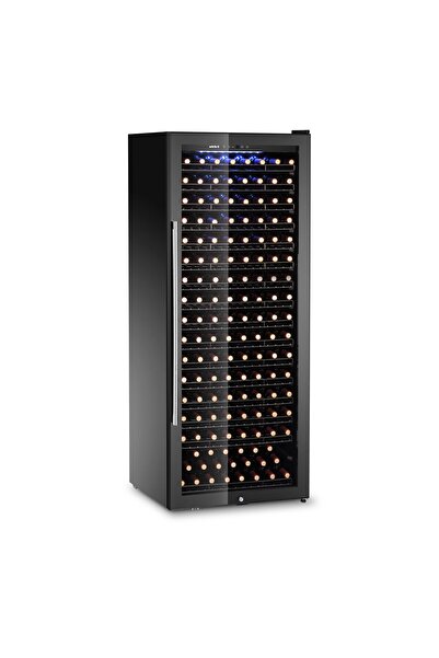 HENDI Racitor de vin, 1 zona, 224 sticle, Arktic, 558L, Negru, 690x700x(H)1833mm