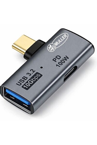Müller Adaptor USB-C OTG Müller ®   și Splitter USB 3.2 10Gbps, Încărcare Typ...