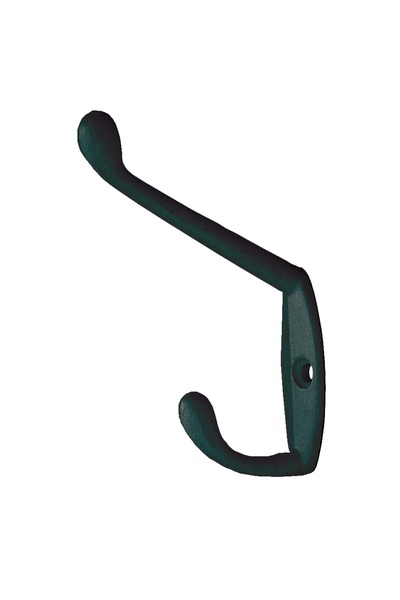 OEM Cuier mobila cu 2 agatatoare, zamac, negru, pentru baie, dormitor, hol, p...