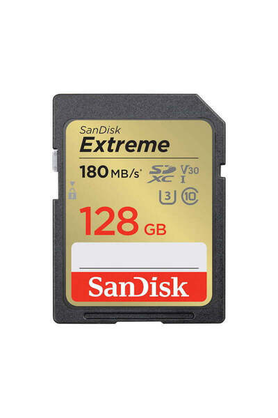 SanDisk Extreme SDXC 128GB U3 V30 UHS-I 180MB/s με αντάπτορα