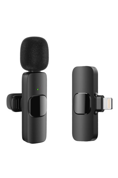 APEXEL ασύρματο μικρόφωνο APL-MIC004, Lightning, 2.4GHz, μαύρο